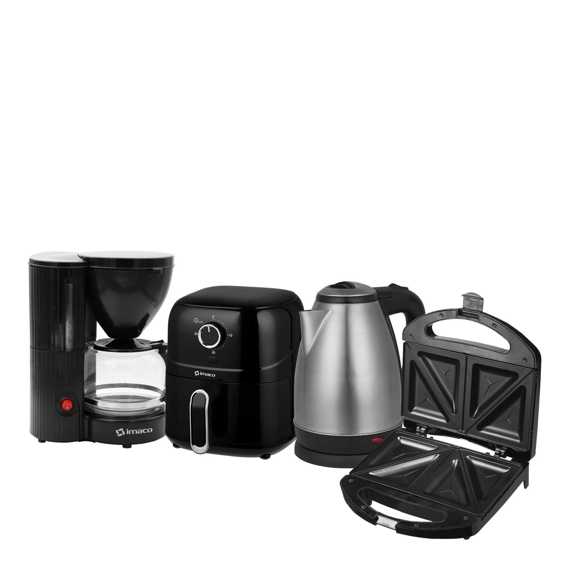 Cuatricombo Freidora+Cafetera CM1218S+Hervidor+Sandwichera